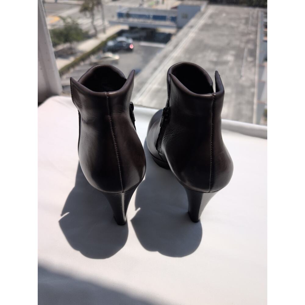 Paul Green Women's Alexa Brown Leather Heeled Platform Booties Boots Size 7.5 - Picture 6 of 14